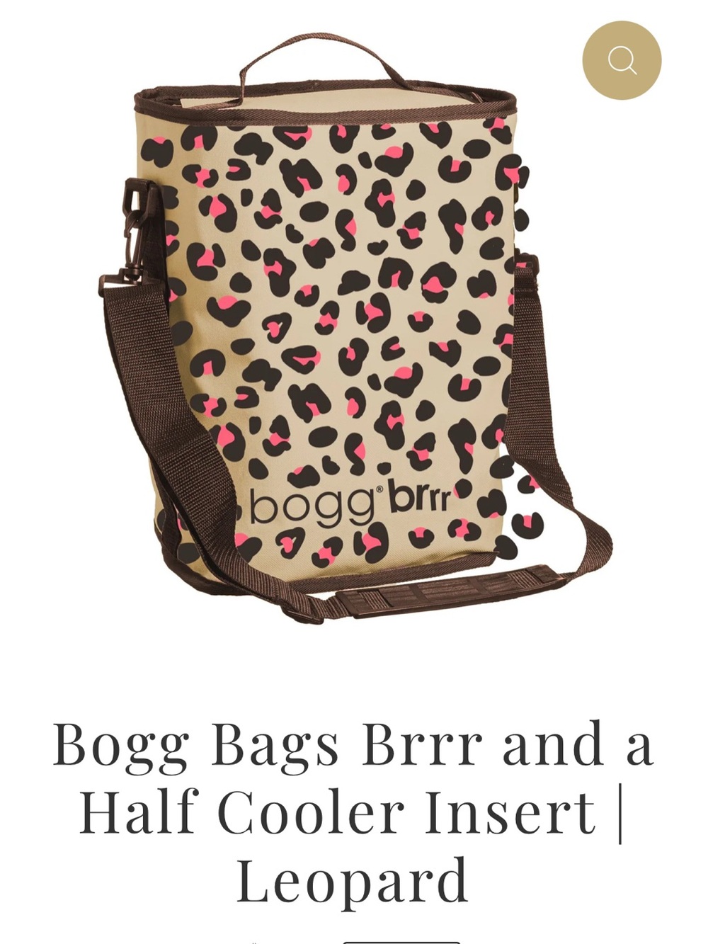 BOGG BAG Leopard Cooler Tan, Black & Pink